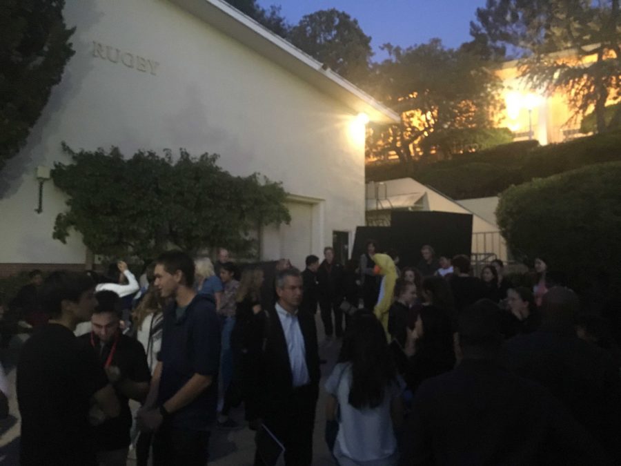 The audience at the Saturday night playwrights festival evacuated twice after the fire alarm was pulled.
Credit: Sammi Handler/Chronicle