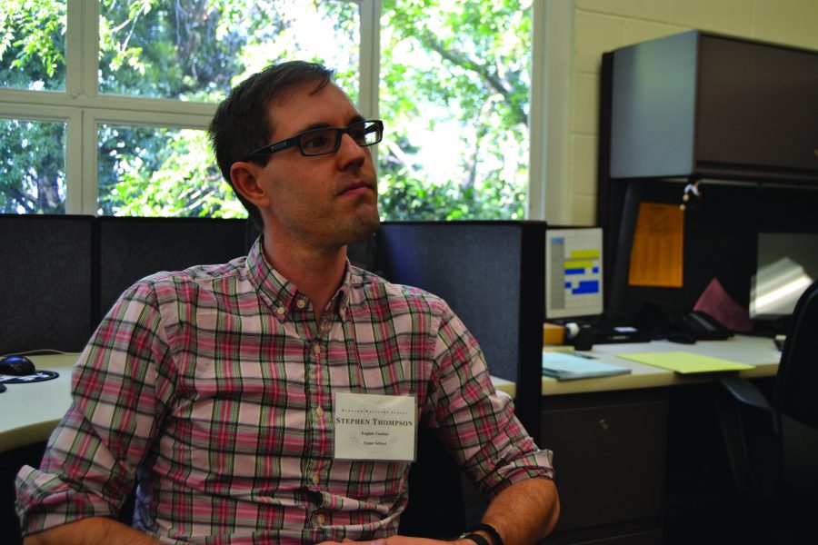 English teacher Stephen Thompson is new to the department. Credit: Indu Pandey/Chronicle