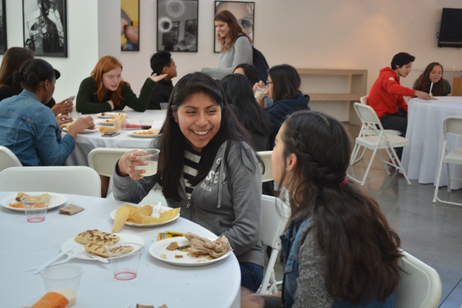 Students enjoy refreshments at the multicultural lunch.
Credit: Sophie Haber/Chronicle