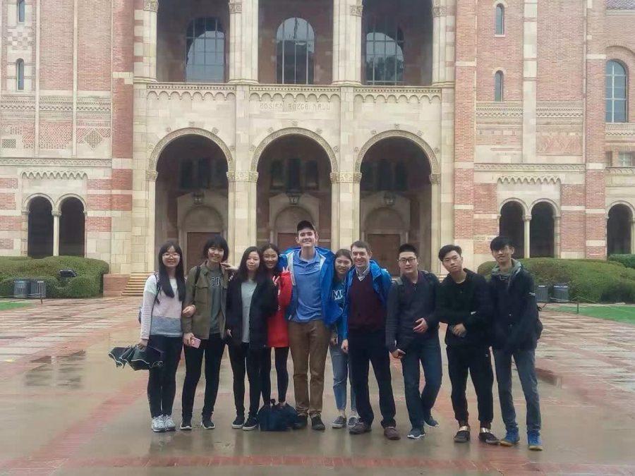 Eight Chinese students traveled to Los Angeles with the goal of deepening their knowledge of English. Credit: Printed with permission of Strauss Cooperstein