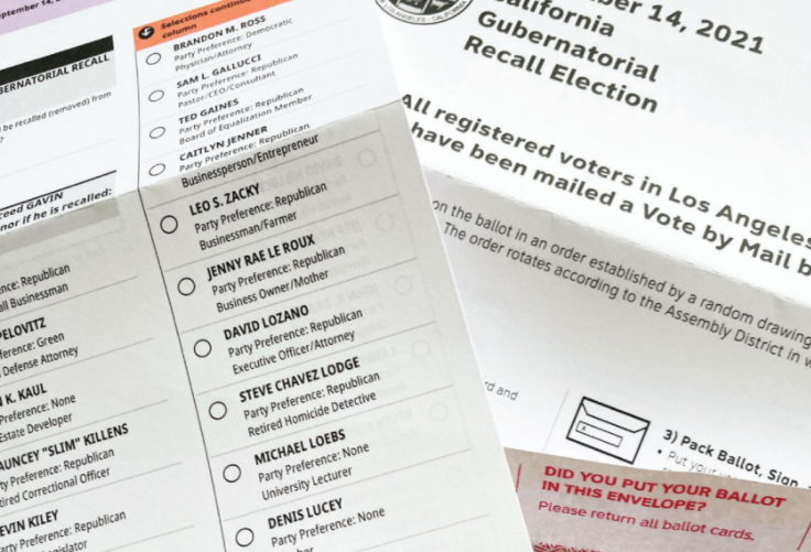 Students eligible to vote had the option to mail in their ballots for the Sept. 14 California gubernational recall election.