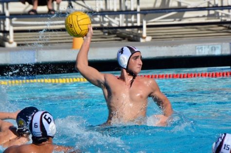 Attacker Daniel Mnatsakanian 23 winds up and aims his shot to give the schools team the lead against JSerra Catholic High School in the CIF quarterfinals Nov. 4, 2021.  The team defeated the Lions 14-7, advancing in the tournament. 

