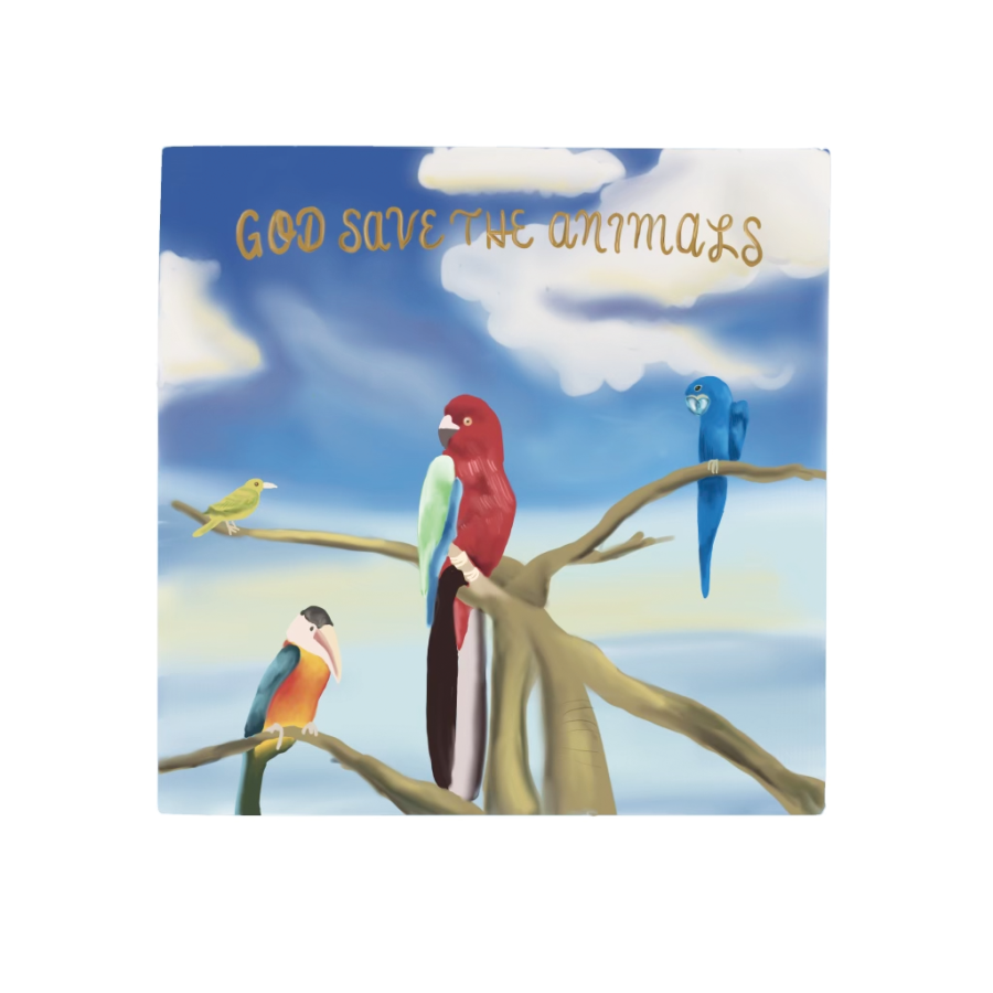 An illustration depicts the cover of Alex G.s latest album, God Save the Animals. The album was released Sept. 23. 