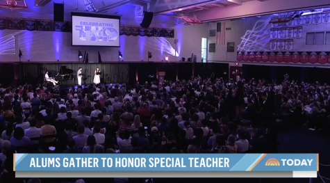 The Today Show segment features a clip from the schools event celebrating Walch.