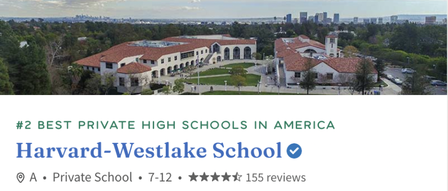 Niche ranks the school as #2 in Best Private High School in America