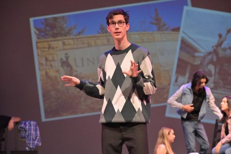 SPREADING AWARENESS: Carter Staggs ’23 performs in the “Laramie Project: Ten Years Later,” shedding light on LGBTQ rights. 