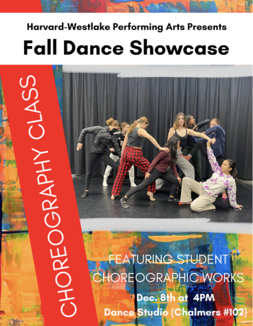Student dancers preview self-choreographed routines in a poster ahead of their upcoming dance showcase. 