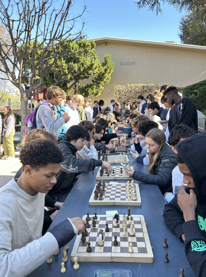 Students play chess against each other during Prefect Council and the Chess Clubs tournament. 