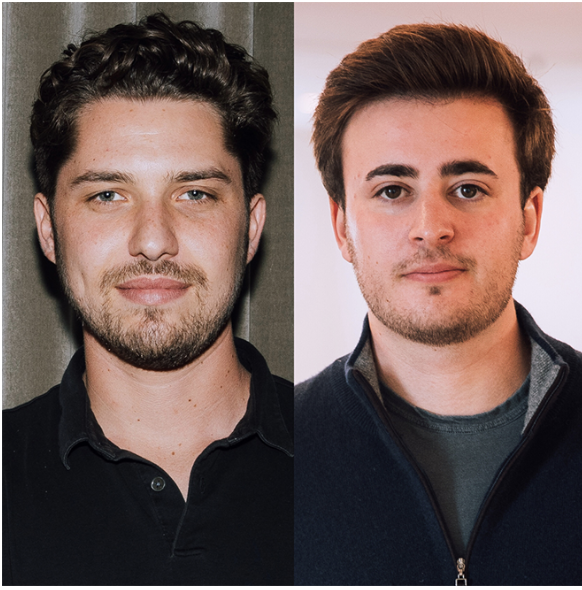 Simon Pompan 18 and Harry Gestener 18 from left to right. Both alumni were featured on Forbes 30 under 30 list for notable work in their co-founded company Fanfix.