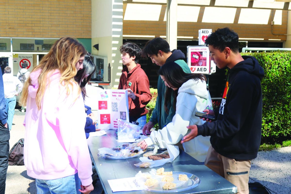 Students organized a fundraiser on the Quad to support the Leukemia and Lymphoma Society’s fight against cancer.