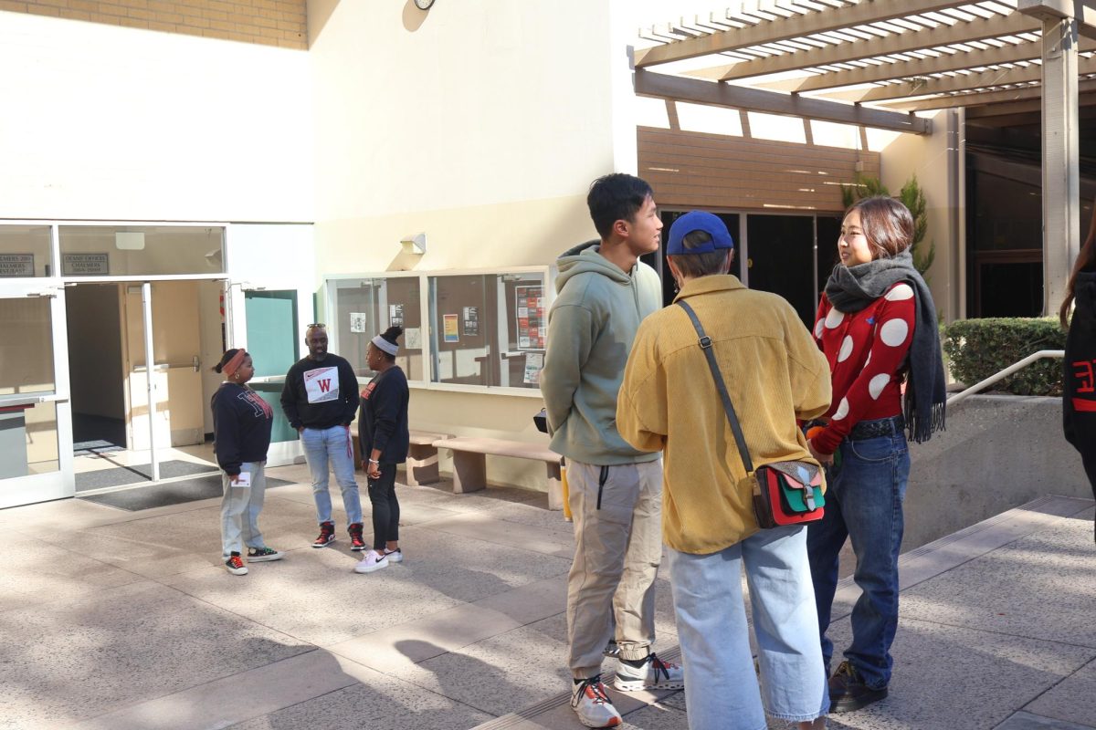 Students and faculty talk to each other to process the impacts of the wildfires on the school's community. On Jan. 10, as well as Jan 11-12, members of the community have worked to donate gift cards, an assortment of clothing as well as food to those displaced by the fires.