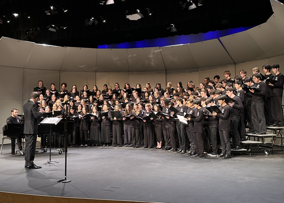 Middle and Upper School singers perform in the CAIS Honors Music Festival Choir Concert at Viewpoint School on Feb. 7.
