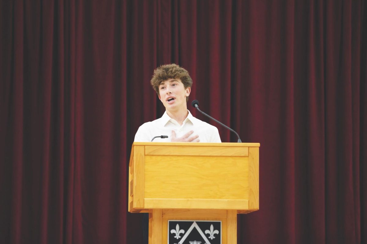 FRESH LEADERSHIP: After multiple rounds of speeches and student voting, Simren Bindra ’27 and Chase Rudoy ’27 were selected as Head